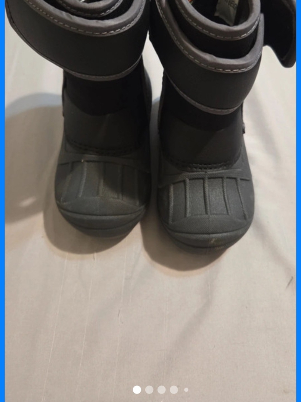 Cat & Jack Black Kids Winter Boots Size 6 Toddlers